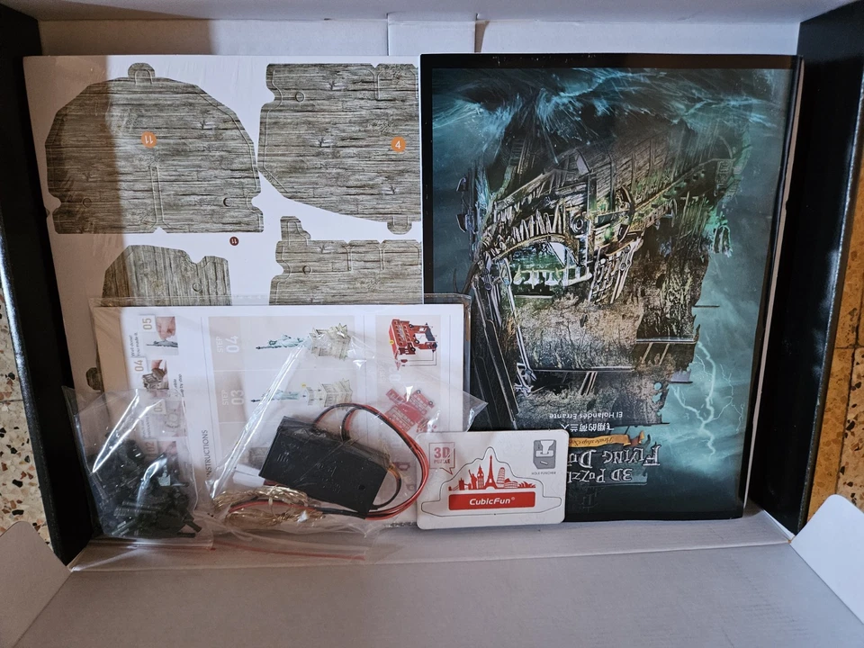 Puzzle 3D  L’OLANDESE VOLANTE FLYING DUTCHMAN CON LED CubicFun Original - Dutch - Immagine 2 di 4