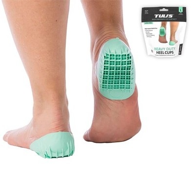 Tulis Heavy Duty Heel Cups, Cushion Insert for Shock Absorption, Plantar