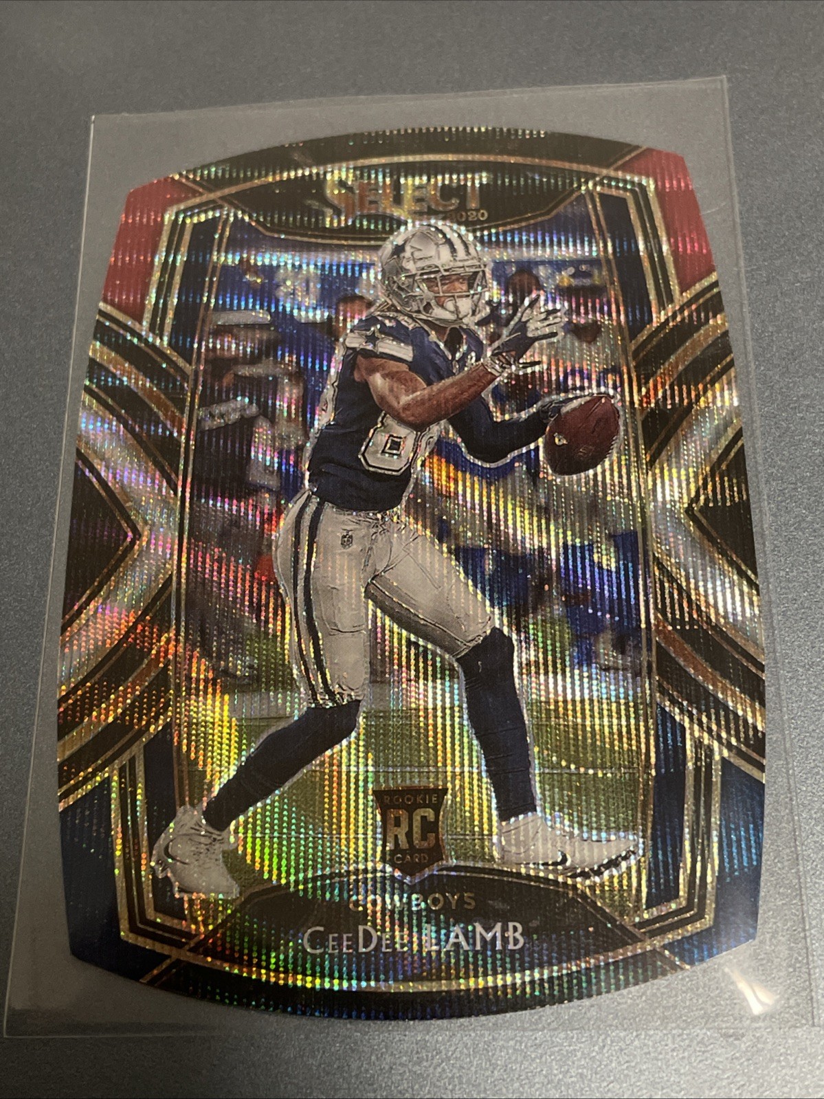 2020 Panini Select Club Level CeeDee Lamb #257 Tri-Color Prizm Die-Cut (RC)