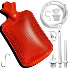 2 Quart Home Enema Bag Kit with Hose Tips and Water Flow Clamp - Colon Cleansing
