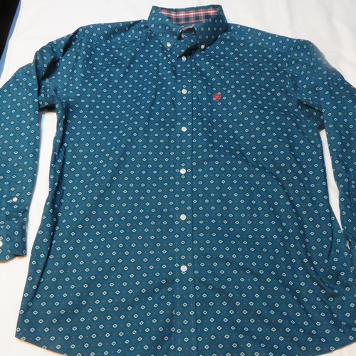 Ariat Classic Southwestern Aztec Button Down Shirt Men XL Teal Wrinkle Free - Picture 2 of 6