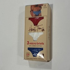 New Vintage Men's Hang Ten 3 pk Micro Briefs Underwear USA Made