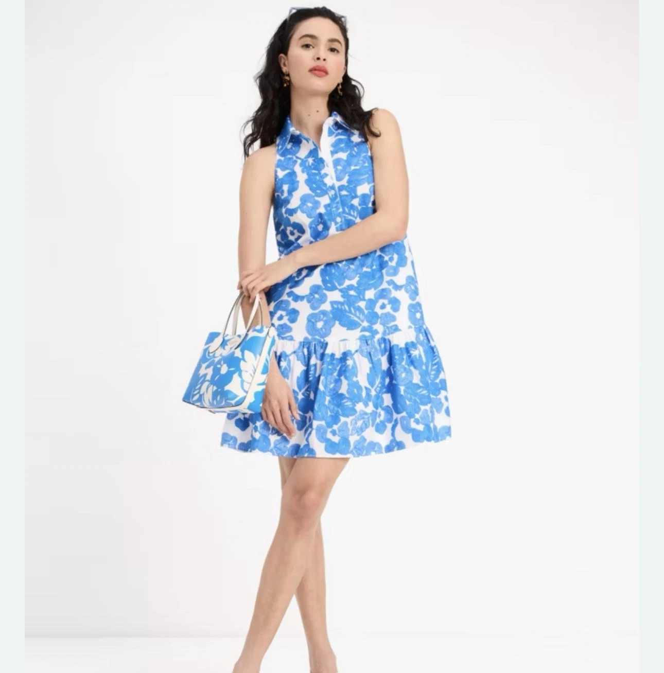 Abito Kate Spade Tropical Foliage Ricamato Taglia S