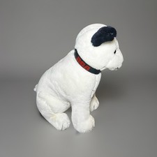 1993 Dakin Vintage RCA Mascot Chipper Terrier Dog 12  White And Black Plush Toy