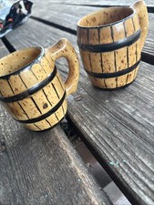 vintage ceramic mugs a barrel-shaped design m...