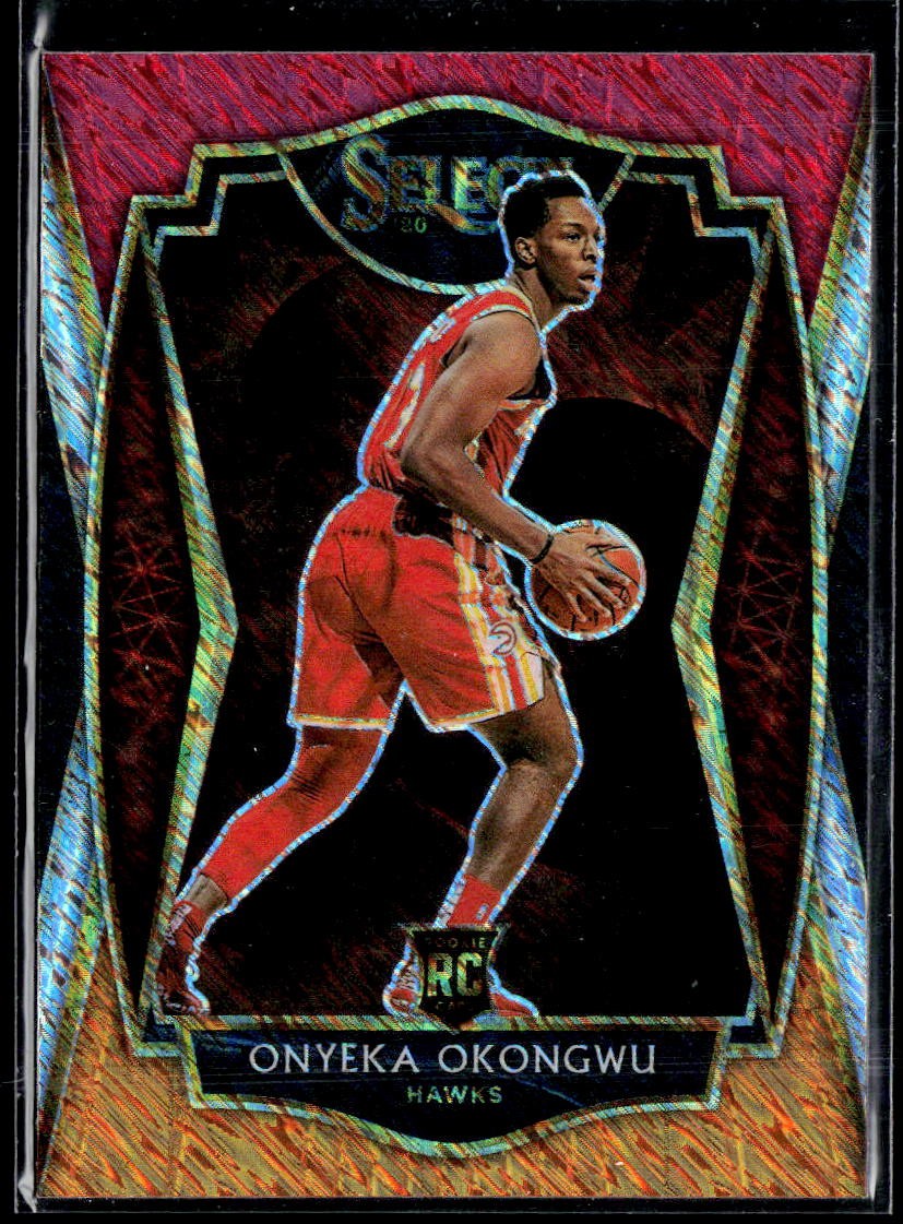 2020-21 Panini Select #186 Onyeka Okongwu Red White Orange Flash
