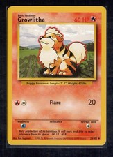 Pokémon TCG Growlithe Base Set Common Regular 28/102 WOTC English