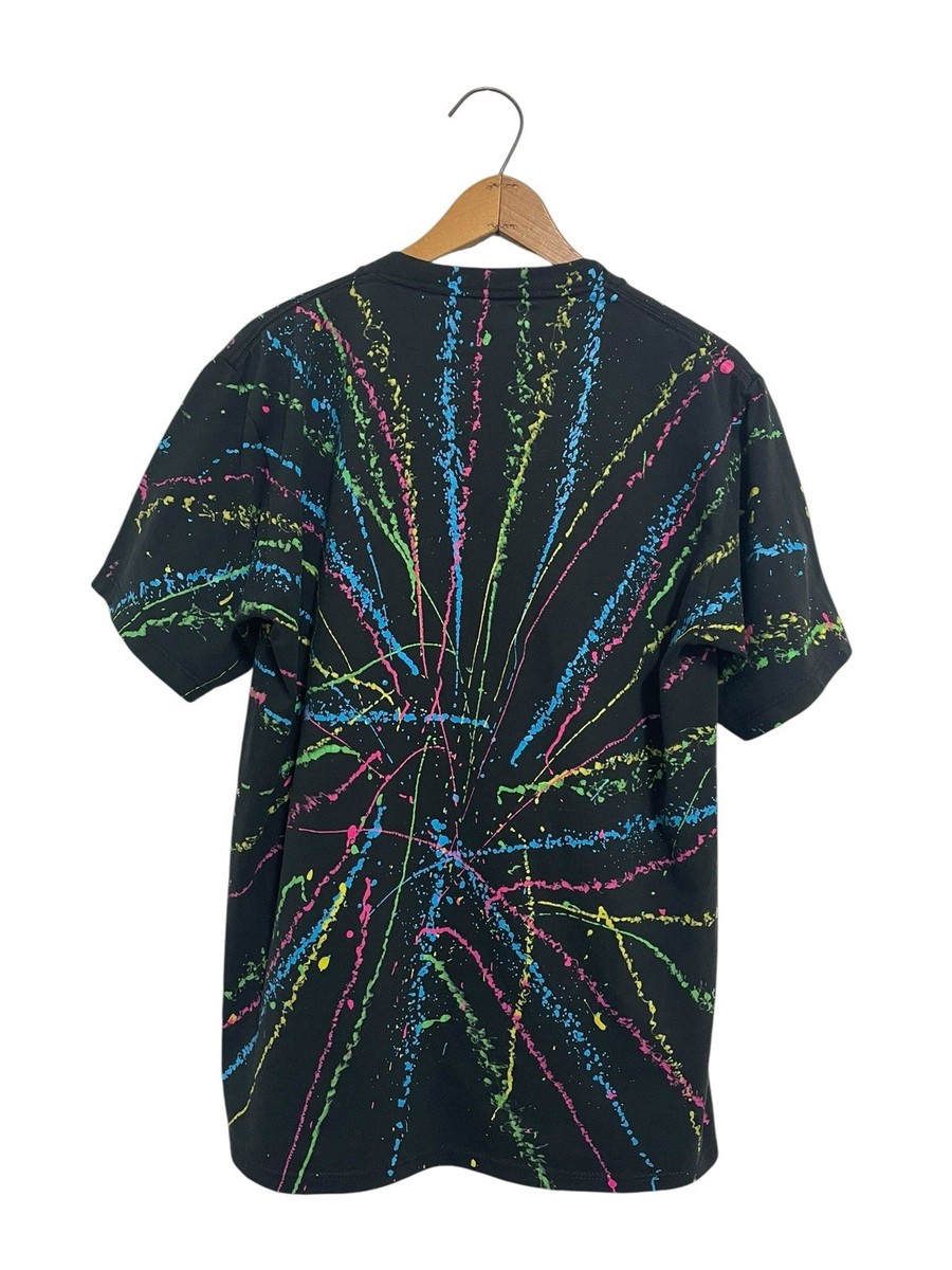 VTG 90’s Disney Mickey Mouse Paint Splatter Neon Colors T-Shirt Mens Medium View 2