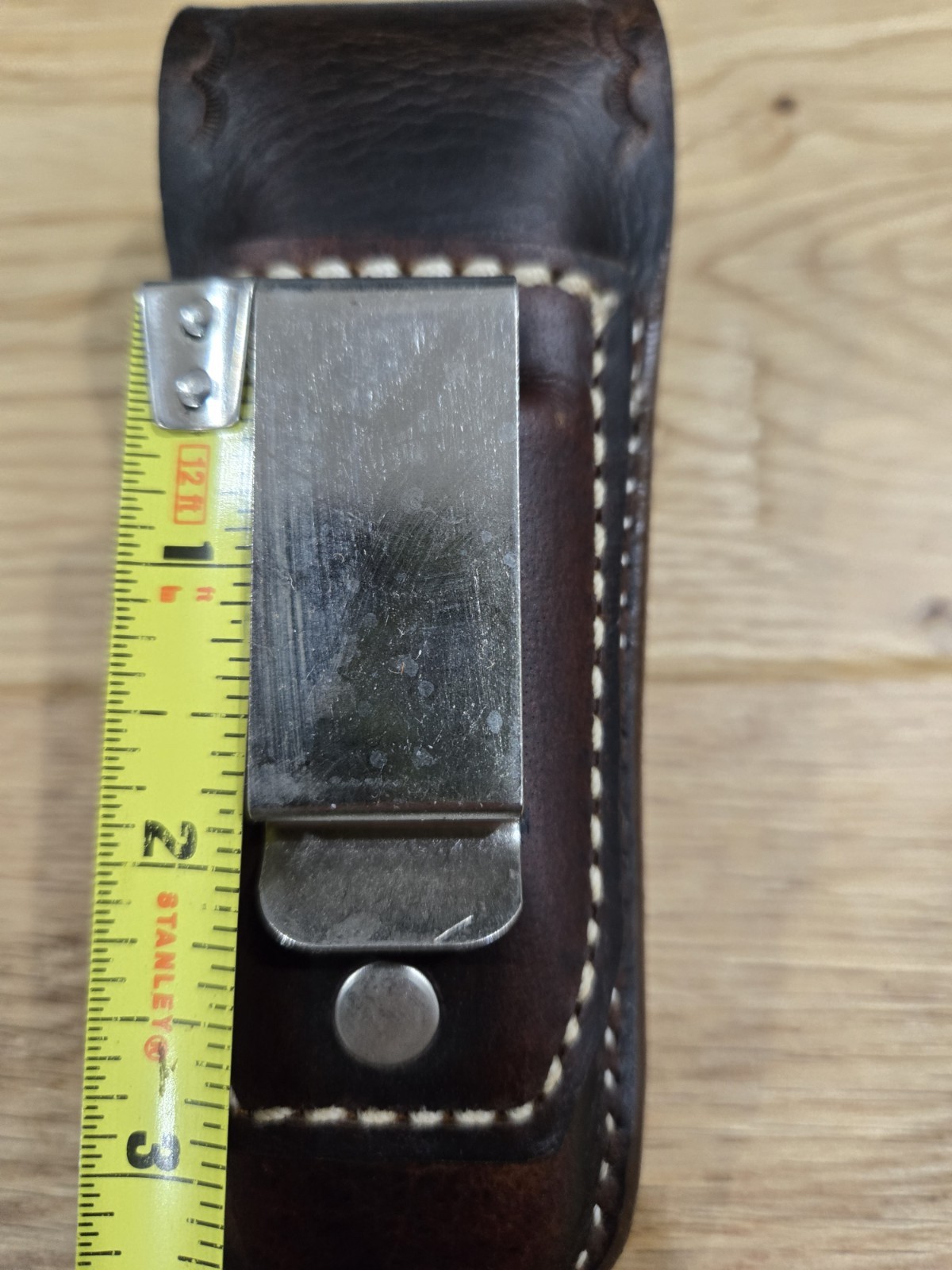 Buck 110 leather knife sheath. Custom.  With Belt Clip. Sheath Only. Buffalo Snp