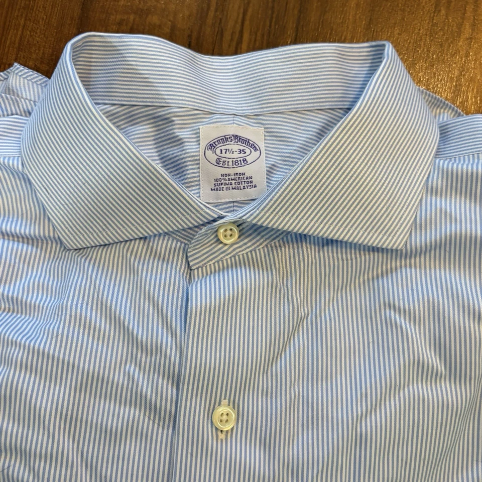 LOTE DE 9 camisas de vestir Brooks Brothers manga larga abotonadas 17 1/2 34 35 para hombre’s Foto 2 de 4