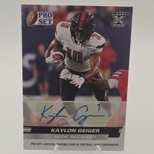 Leaf 2022 Pro Set Draft Football Autographs Rookie Kaylon Geiger Auto #PSA-KG2