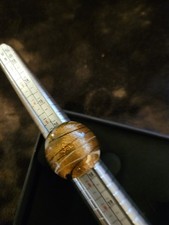 Murano Glass Ring Gold Flecks With White  Black Lines Size 6.5