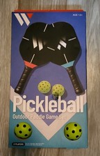 Wildside Pickleball Set - 2 Paddles, 2 Balls, Outdoor Game with Padded Handles