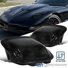 Fits 97-04 Chevy Corvette C5 Smoke Projector Headlights Lights Lamps 1997-2004