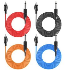 NEW 2M 6.5FT Soft Silicone Tattoo RCA Cord Power Supply For Tattoo Machine US