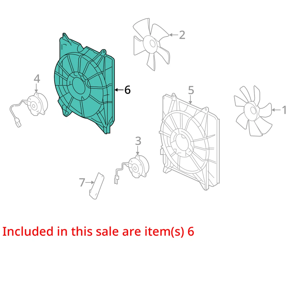 Cubierta del ventilador de refrigeración del radiador 13-17 Honda Accord 15-20 Acura TLX 2.4 19015-5A2-A02 Foto 3 de 4