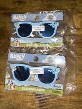 Bluey Kids Wayfarer Sunglasses Blue Frame/Lenses 100 UV Impact Resistant 2 Pair