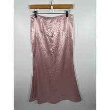 Coquette Balletcore Romantic Feminine Womens Maxi Skirt M Pink Minimalist