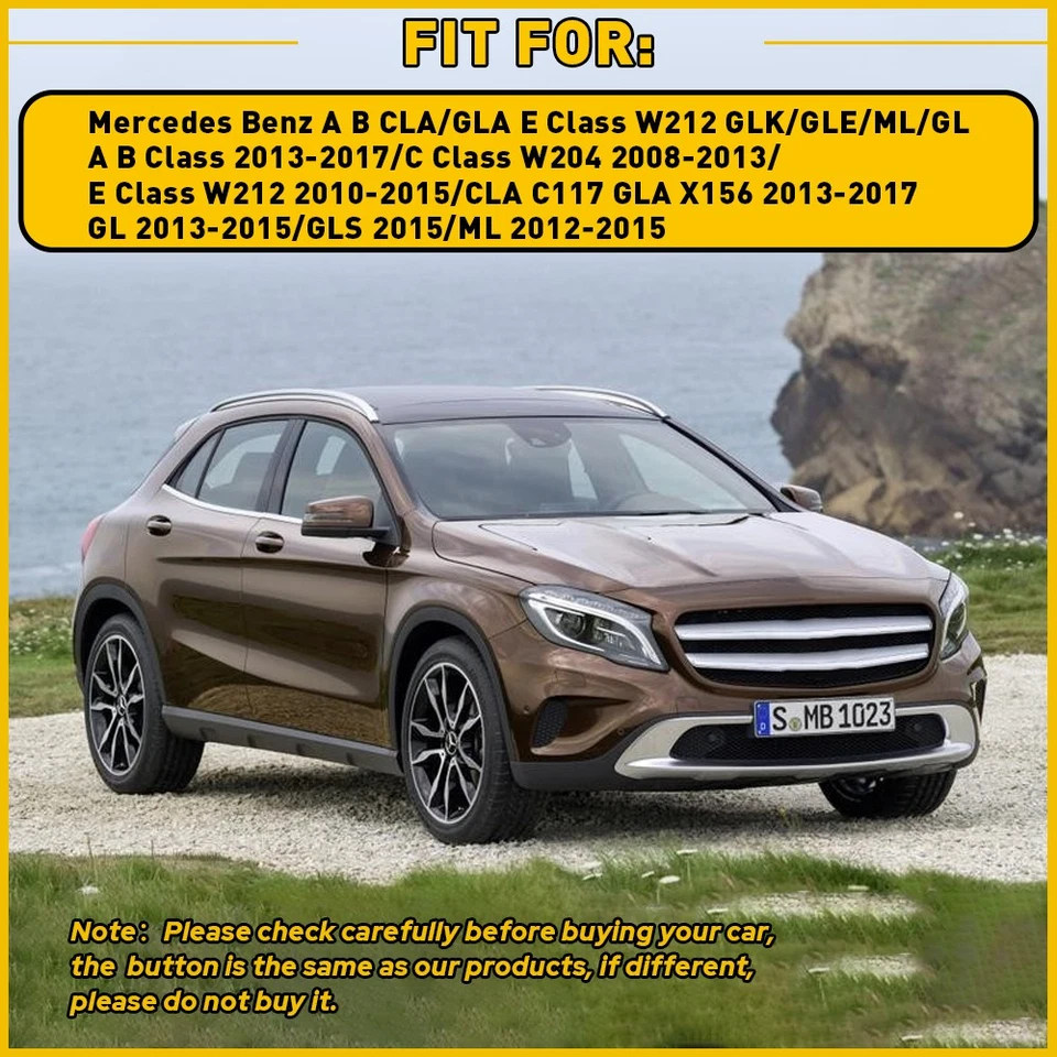 Interruptor de desbloqueo de cerradura de puerta asiento botón cubierta pegatina para juego Mercedes-Benz W204 CLA Foto 2 de 4