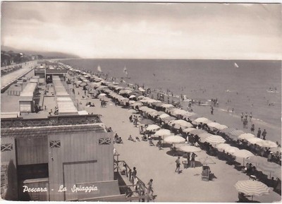 PESCARA - THE BEACH - TRAVEL 1954 -87728-