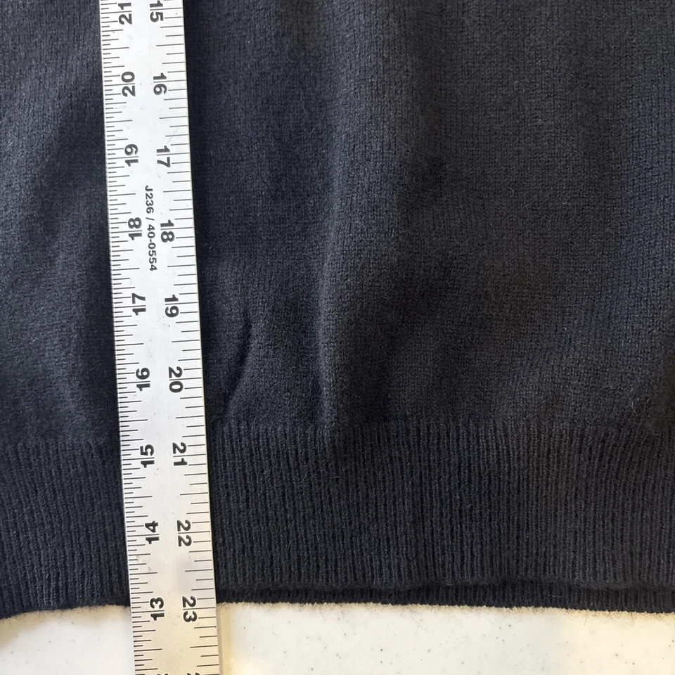 Y2K J Crew Womens Cashmere Sweater Vest M Black Luxury Dark Academia Minimal - Image 4 of 4