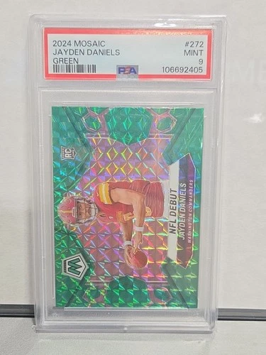 PSA MINT 9! 2024 Panini Mosaic #272 Jayden Daniels Green Mosaic RC Commanders
