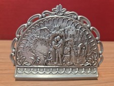 Geschw. Schreiter Briefhalter Briefständer Jugendstil Zinn B 10,5 x H 7,5cm #393