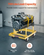 Premium 750 LBS Engine Stand – Adjustable Motor Hoist Dolly with 4 Heavy-Duty Sw