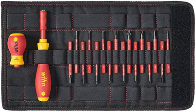 Wiha Schraubendreher Und Bit Set Slimvario (41231) 19Tlg. |Schraubenzieher Griff