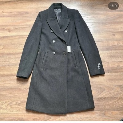 ZARA WOOL BLEND DOUBLE-BREASTED COAT 9340/141/800 Size XL new with tags)