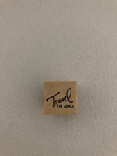 Rubber Stamp - Travel the Word - Small Size