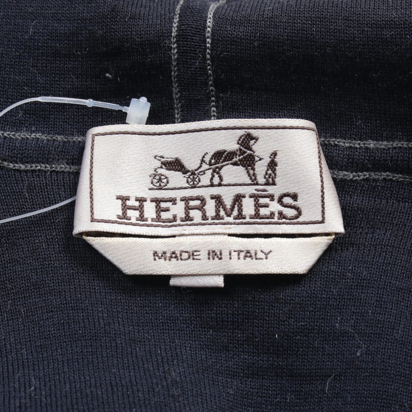 HERMÈS 【Tops】HERMES felpa con cappuccio zip lana cashmere grigio Hermes buona dal Giappone usata
