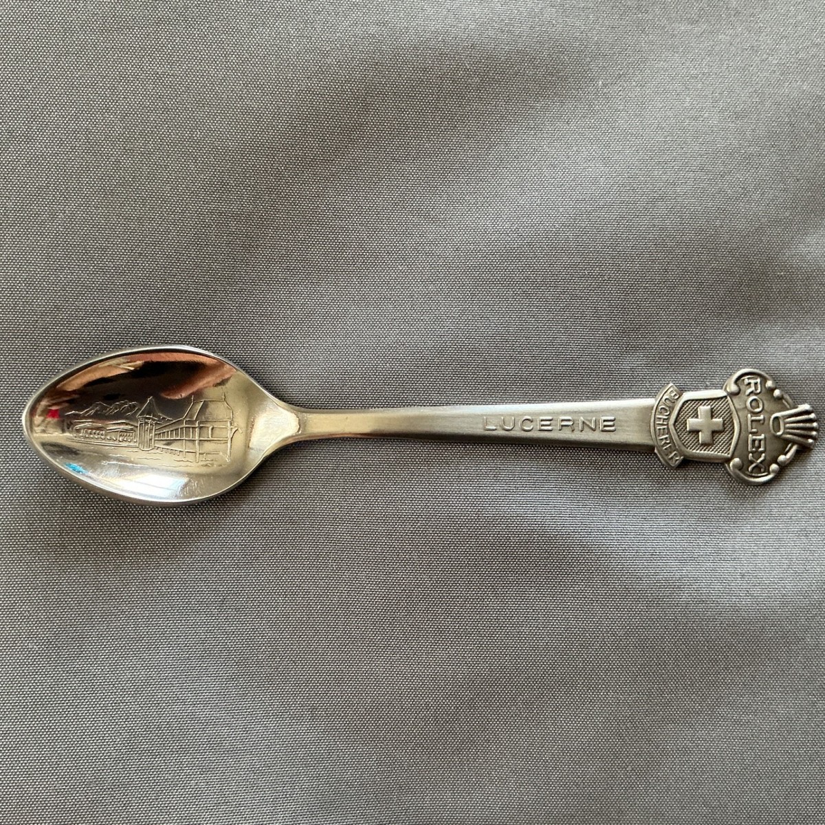 VTG Rolex Bucherer Watch Lucerne Demitasse Coffee Spoon EXC