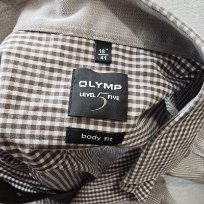 Olymp Level 5 five Herren Hemd Shirt Gr 41 Mierfarbe body fit Business Baumwolle