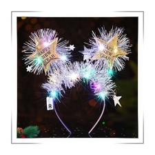 Uranian Light Up Star Headbands Led 1 Count Pack of 1 , 1 silver Gold