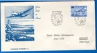 STAMPS FINLAND- Air 34m surcharged with new value 45m,  FDC ,1959-#