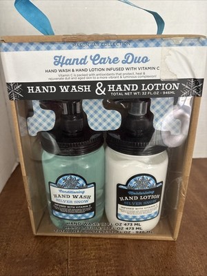 NIB BAG B.A.G. Hand Care Duo Silver Snow Hand Wash & Lotion 16 Oz Each 
