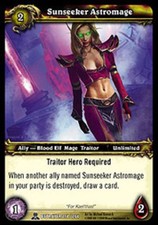 Heavy Play WoW TCG Sunseeker Astromage Servants of the Betrayer World of Warcraf
