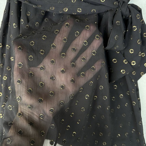 Chelsea Violet Dress Girls Medium Black Gold Embellished Event Party Whimsigoth - Picture 5 of 9