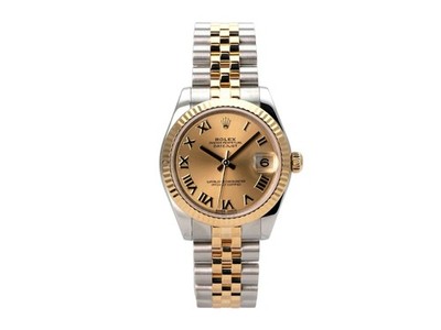 Rolex Datejust 31 Ref. 178273 Edelstahl Gelbgold Champagnerfarben Römisch