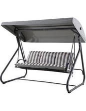 garden swing seat canopy replacement cover size 204 x 117 cm GREY B&Q 2021+