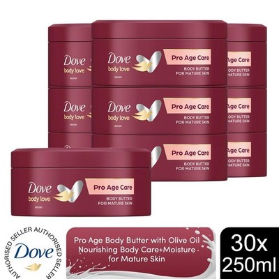 Dove Pro Age Body Butter Olivenöl pflegende Körperpflege Feuchtigkeit 250ml, 30er Pack