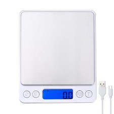 3kg 0.1g USB Rechargeable Digital Scales for Kitchen Measurements in Cooking ...