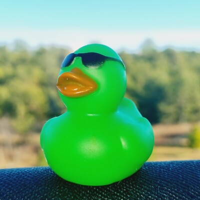    Green Rubber Duck with Sunglasses for Jeep Ducking   Fun Jeep Wrangler 