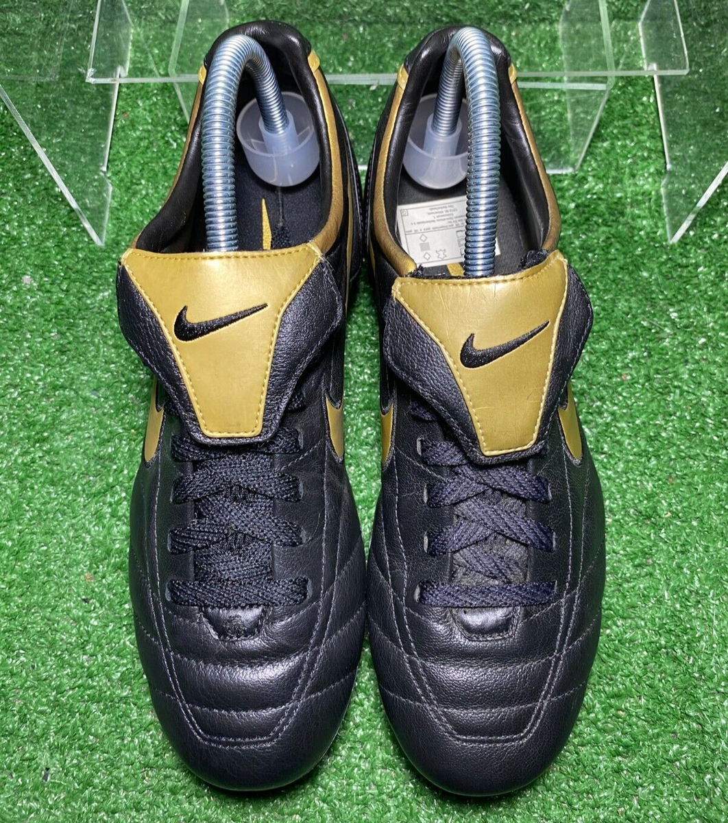 NEW 2006 Nike Tiempo SG Legend II Black Gold R10 Ronaldinho