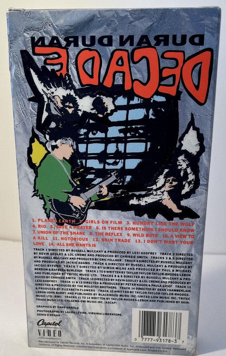 Duran Duran, Decade, VHS, 1989 77779317837| eBay