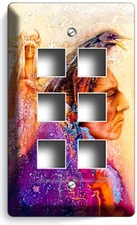 NATIVE AMERICAN INDIAN CHIEF CROW HEAD LIGHT SWITCH OUTLET WALL PLATES ROOM ART