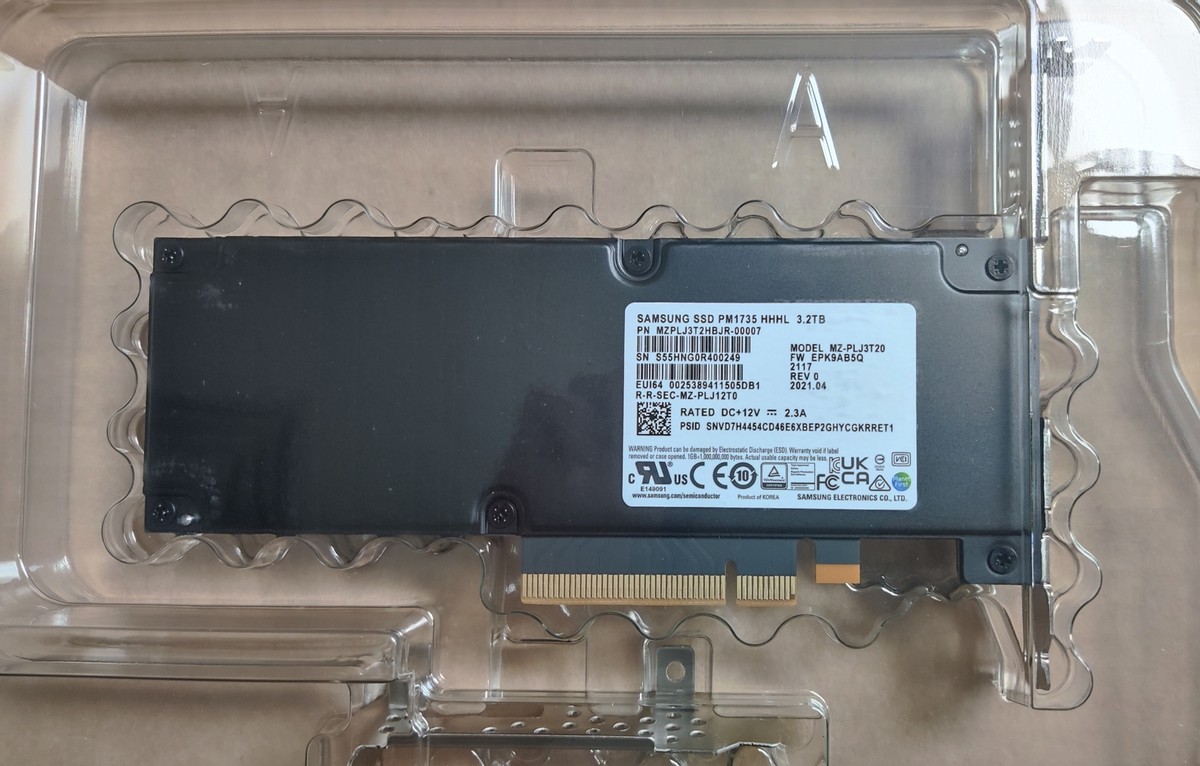 PCIE Samsung SSD PM1735 HHHL NVME SOLID STATE DERIVE