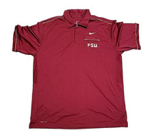 Nike Dri-Fit Florida State University Ribbed NCAA Football Polo Shirt Men's XL