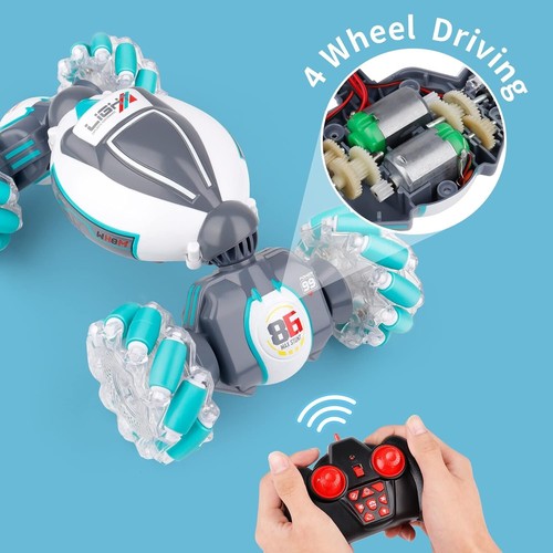 360° Rotating Gesture Controlled RC Stunt Car - Perfect Gift for Kids Ages 6-12 - Picture 8 of 11